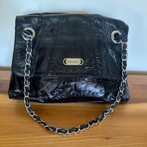 Jennifer Lopez Black Shoulder Bag With Zipper Closure Outside Large Pocket